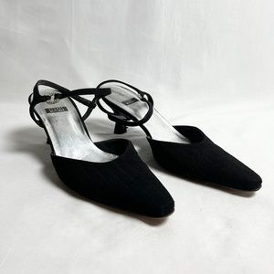 Black Mule kitten heels